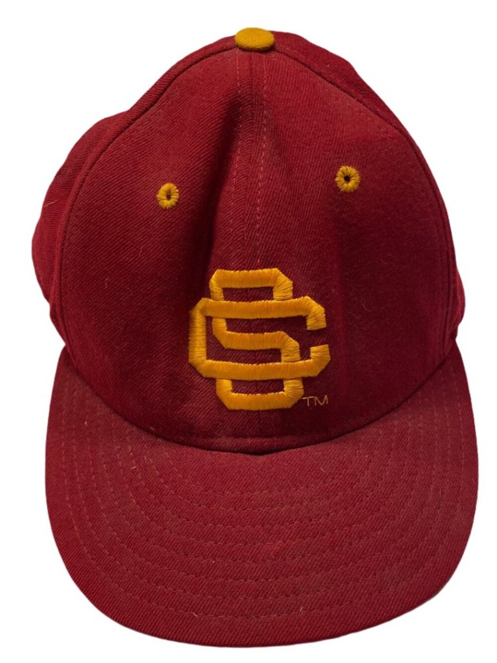 CS Burgundy & Gold Baseball Hat / Cap Sz 7 1/4 New Era